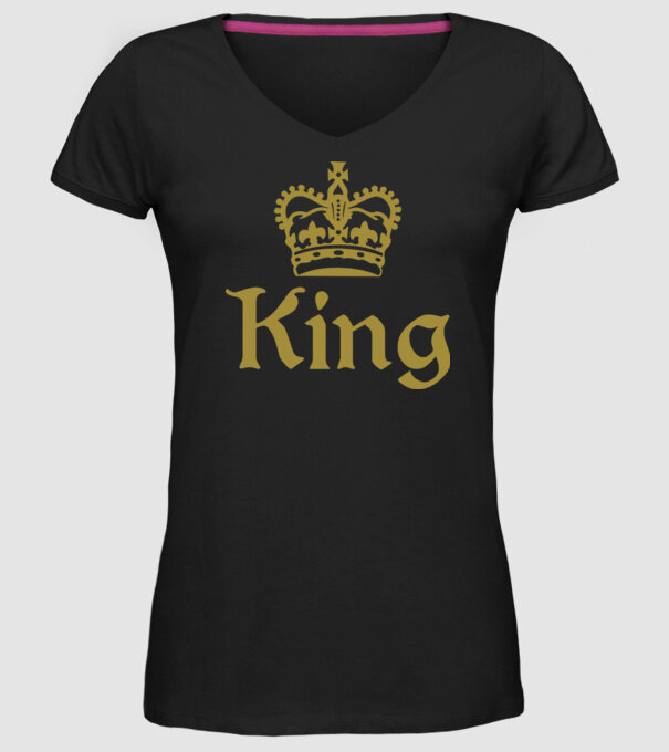 King model negru pe tricou