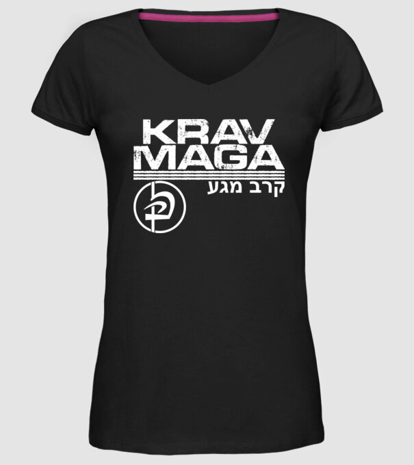 Krav Maga model negru pe tricou