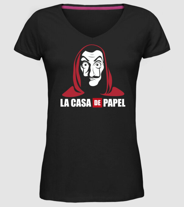 la cas de papel logo model negru pe tricou