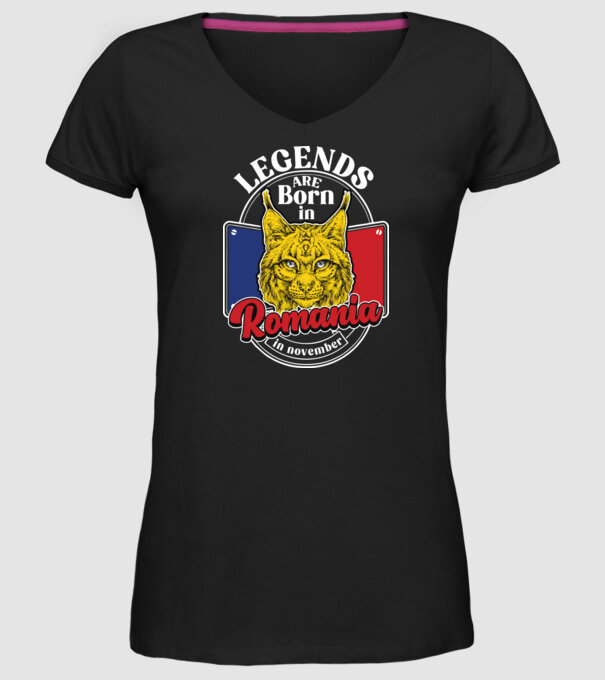 Legends are born in România november model negru pe tricou