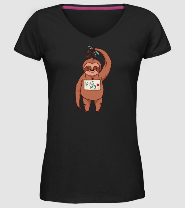 Leneș model negru pe tricou