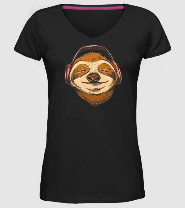 Leneș model negru pe tricou