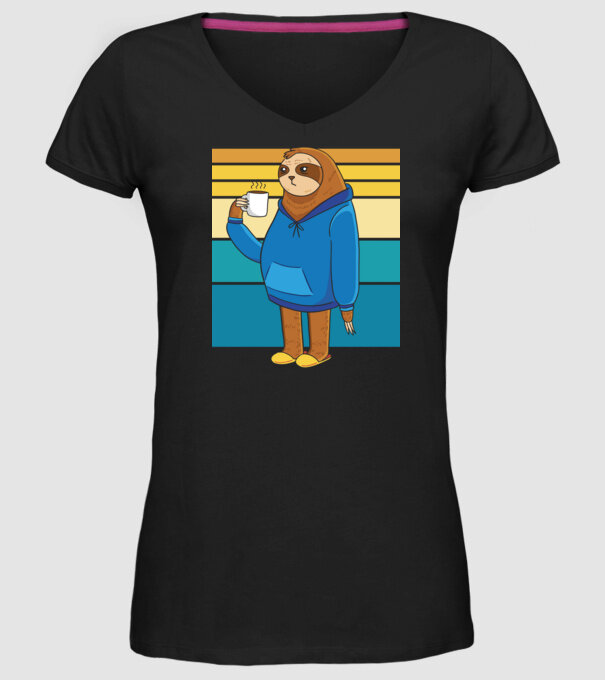 Leneș model negru pe tricou