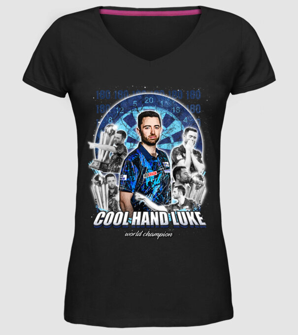 Luke Humphries World Champion model negru pe tricou