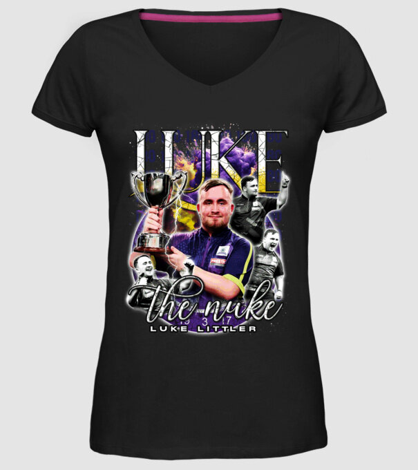 Luke the nuke model negru pe tricou