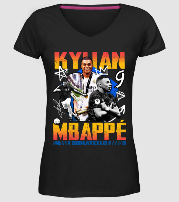 Mbappé tribute model negru pe tricou