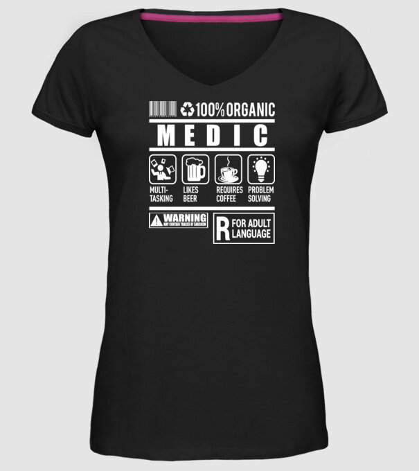 MEDIC model negru pe tricou