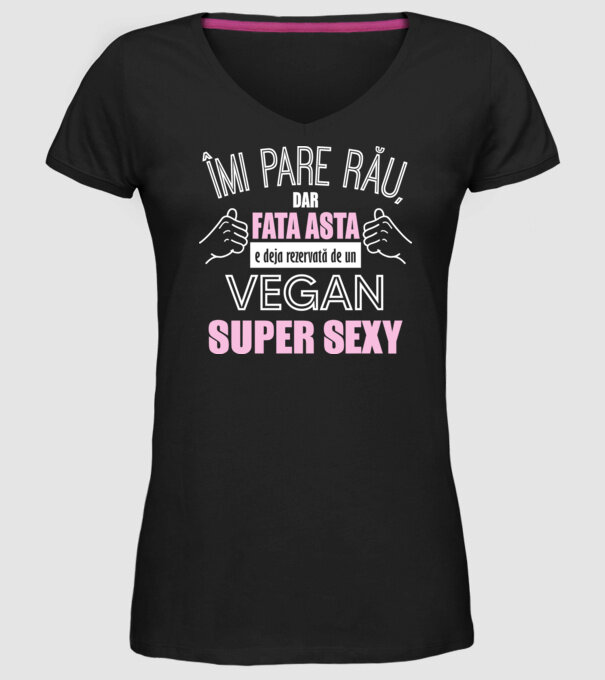 mi pare rău, dar fata asta e deja rezervată de un vegan super sexy model negru pe tricou