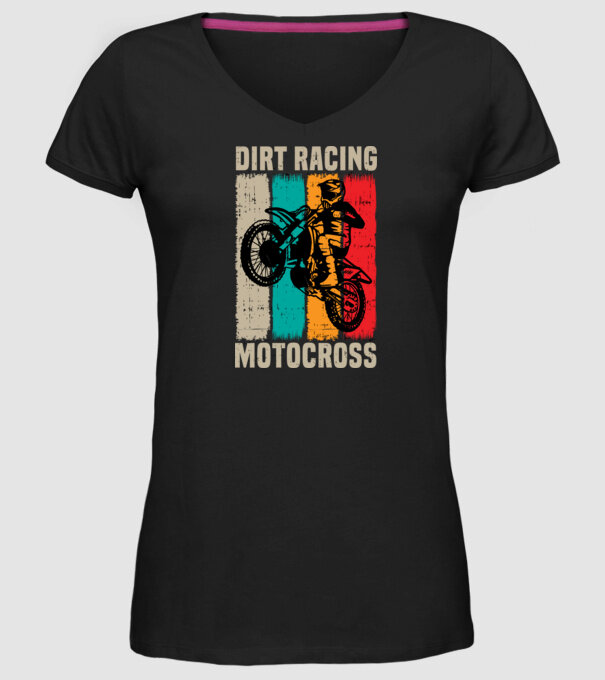 motocross model negru pe tricou