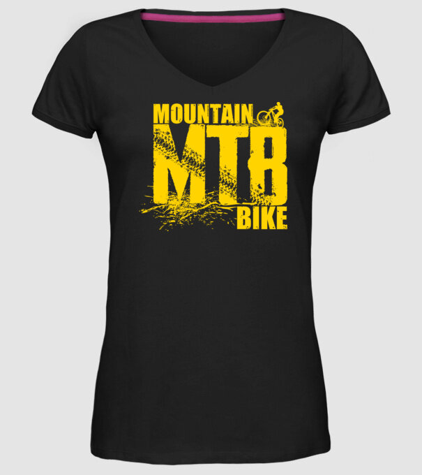 MTB model negru pe tricou