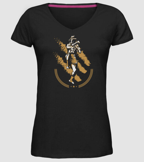 Muay Thai 2 model negru pe tricou