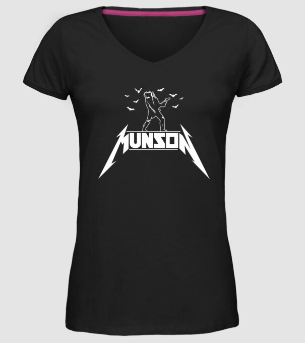 munson parody stranger things model negru pe tricou