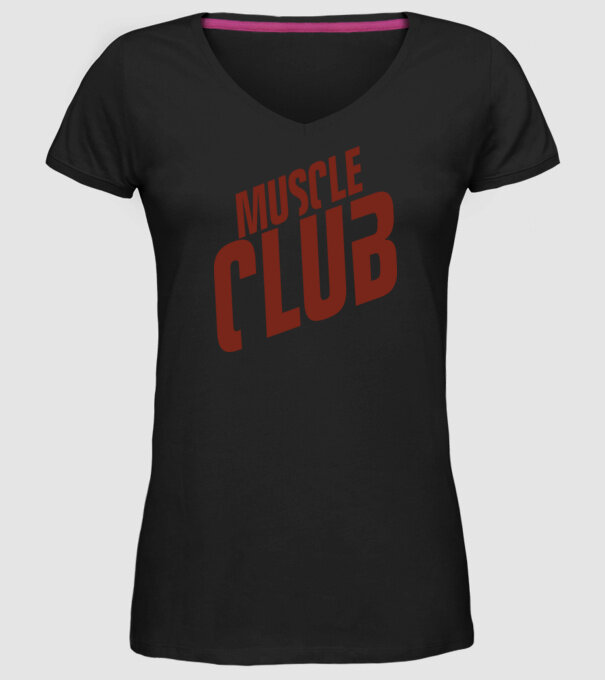 Muscle Club model negru pe tricou