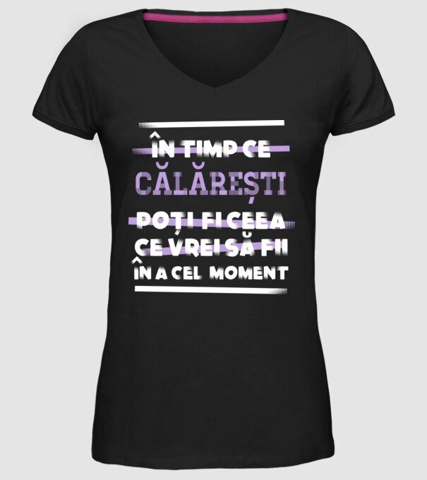 în timp ce călărești poți fi ceea ce vrei să fii - în acel moment model negru pe tricou