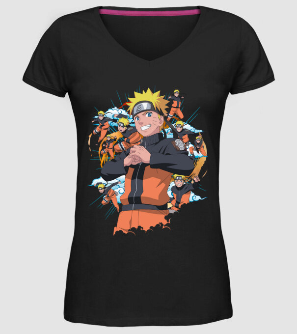 NARUTO model negru pe tricou