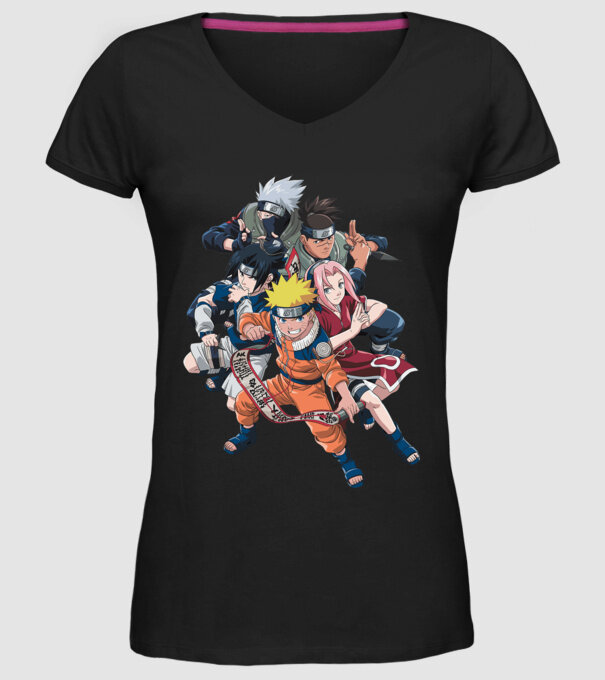 NARUTO model negru pe tricou