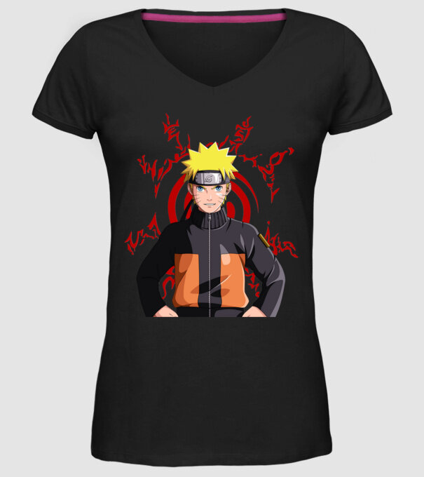 NARUTO model negru pe tricou