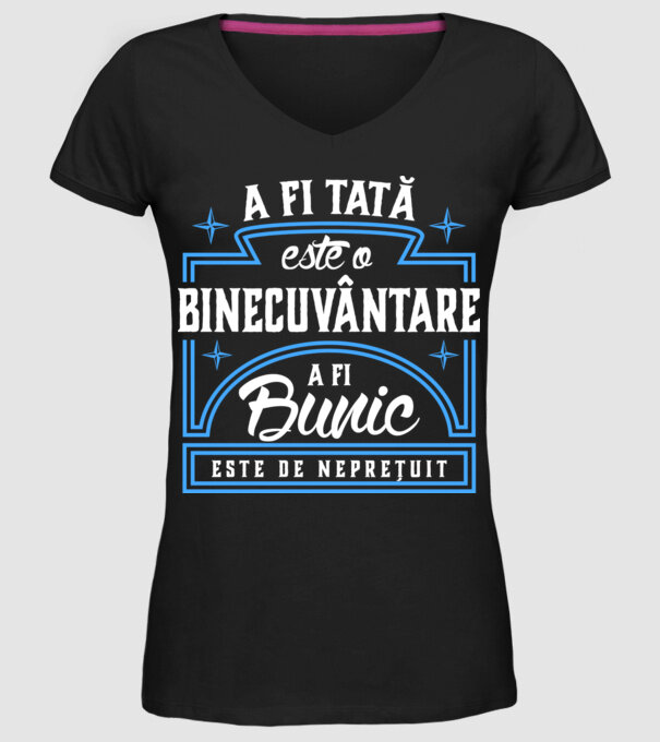 Neprețuit bunic model negru pe tricou