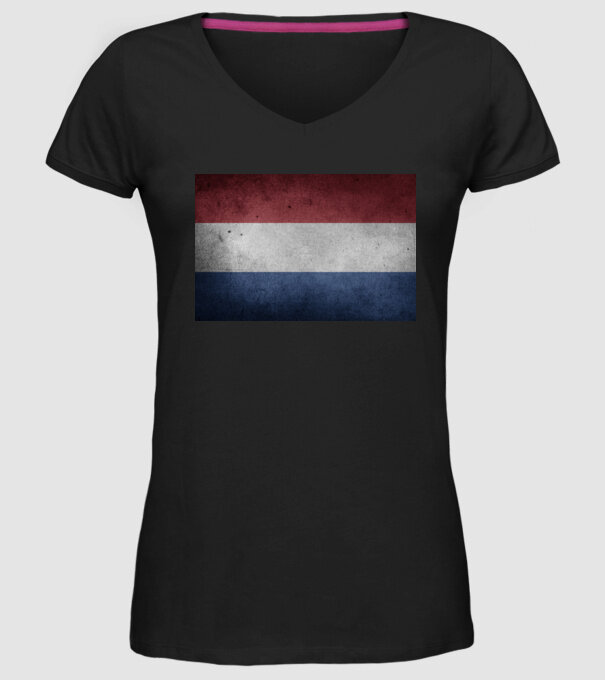 NETHERLANDS model negru pe tricou