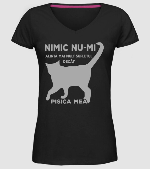 Nimic nu-mi alintă mai mult sufletul decât pisica mea model negru pe tricou