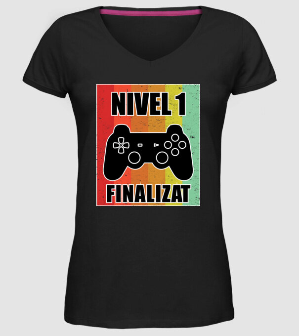 Nivel 1 finalizat model negru pe tricou