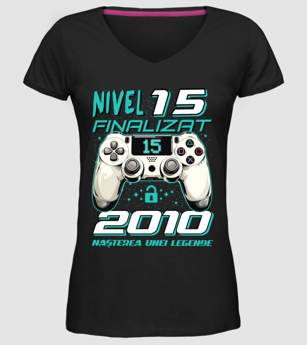 Nivel finalizat 15 2010 model negru pe tricou