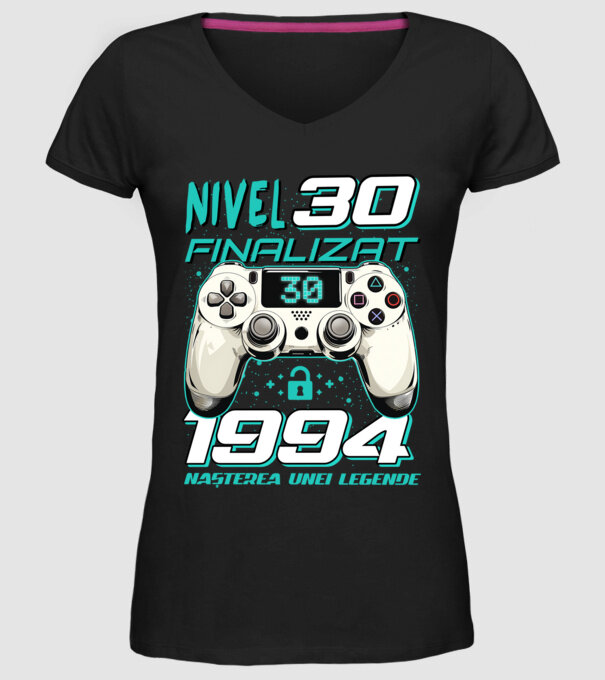 Nivel finalizat 30 1995 model negru pe tricou