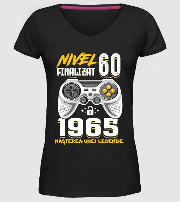 Nivel Finalizat 60 model negru pe tricou