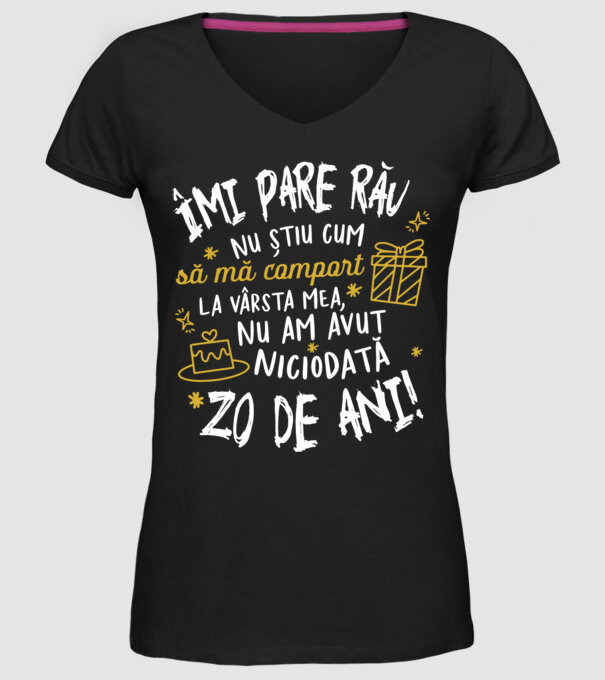 Nu am avut niciodată 20 de ani model negru pe tricou