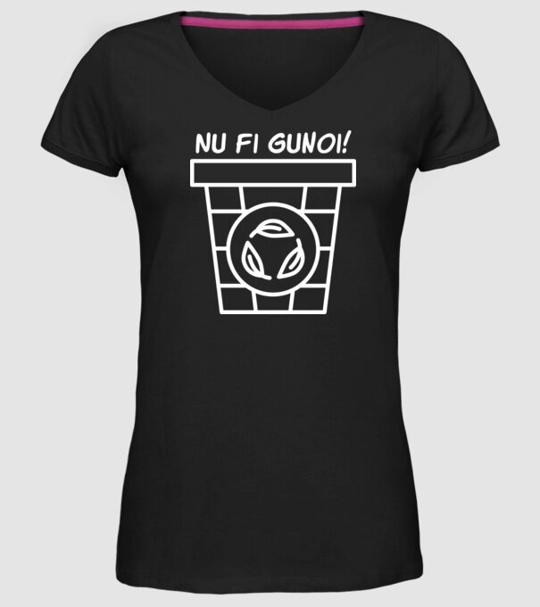 Nu fi gunoi model negru pe tricou