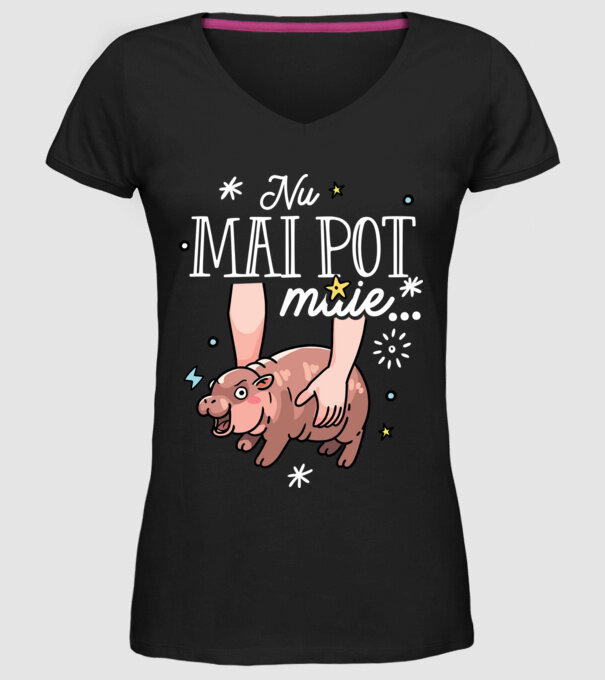 Nu mai pot muie... model negru pe tricou