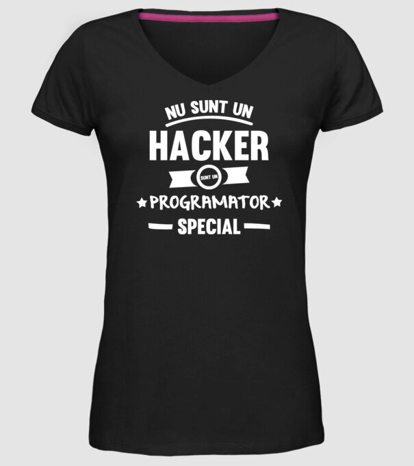 Nu sunt un hacker, sunt un programator special model negru pe tricou
