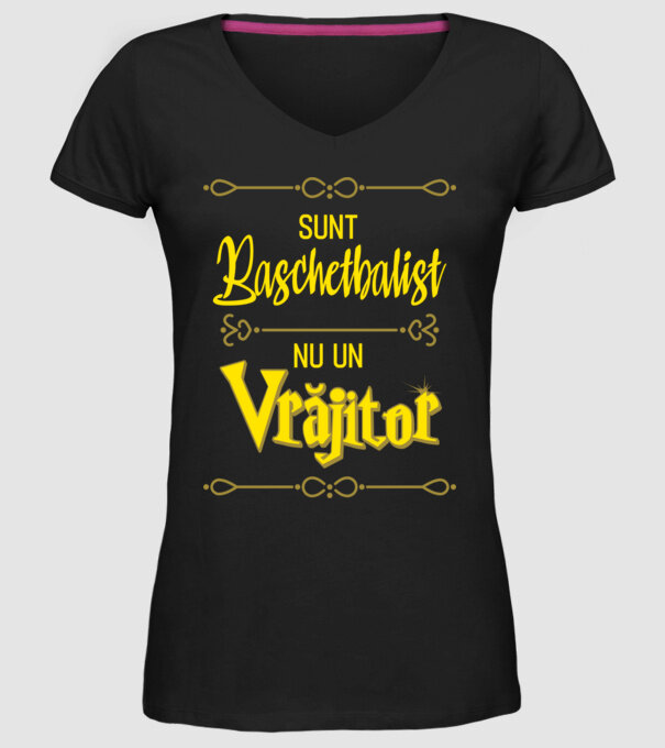 sunt baschetbalist, nu un vrăjitor model negru pe tricou