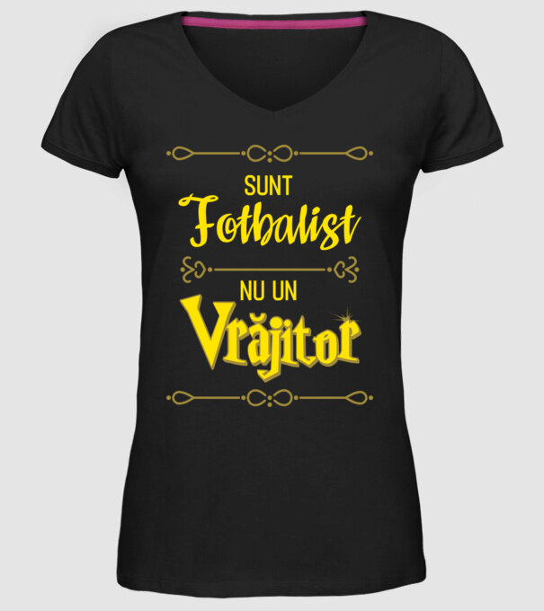 sunt fotbalist, nu un vrăjitor model negru pe tricou