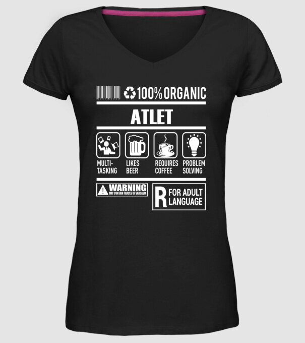 ATLET model negru pe tricou