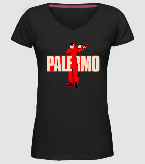 palermo la casa de papel model negru pe tricou
