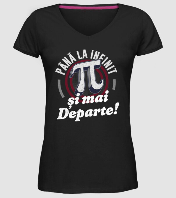 Până la infinit și mai departe! model negru pe tricou