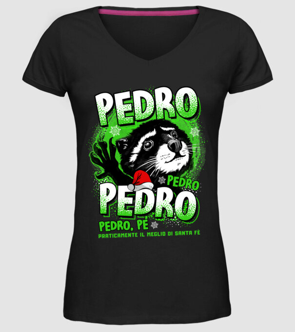 Pedro pedro christmas model negru pe tricou