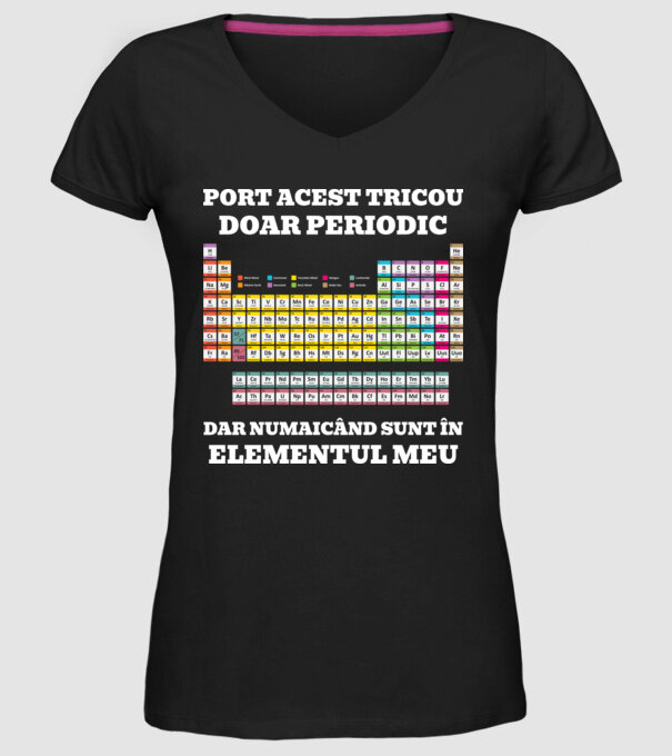 port acest tricou doar periodic, dar numai când sunt în elementul meu model negru pe tricou