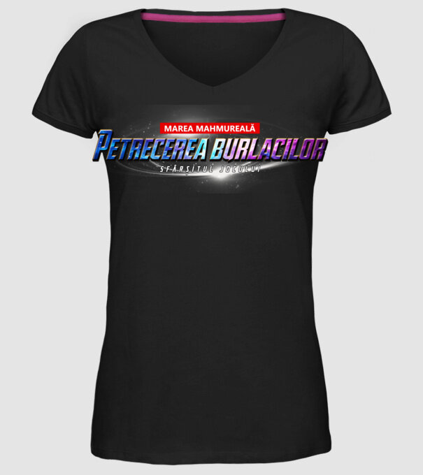 Petrecere de burlac Sfârșitul jocului model negru pe tricou