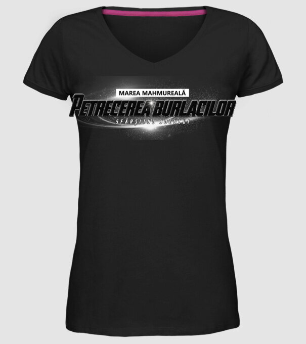 Petrecere de burlac Sfârșitul jocului model negru pe tricou