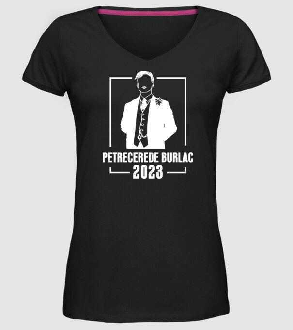 Petrecere de burlac model negru pe tricou