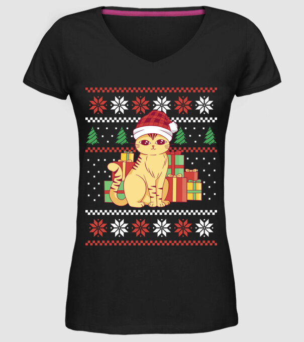 Pisici model negru pe tricou