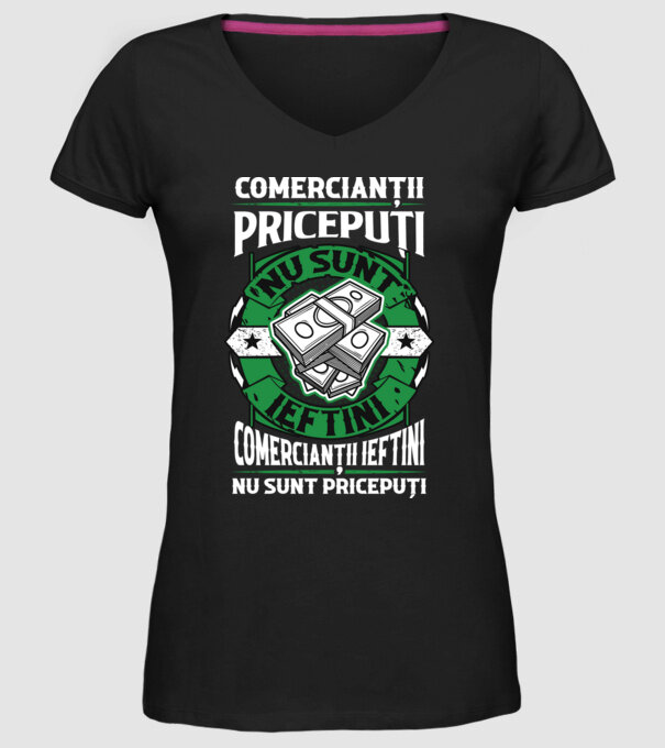 comercianții pricepuți nu sunt ieftini, comercianții ieftini nu sunt pricepuți model negru pe tricou