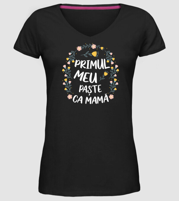 Primul meu Paște ca mamă model negru pe tricou
