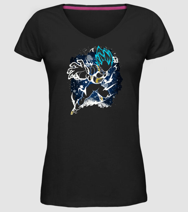prince vegeta dragonball model negru pe tricou