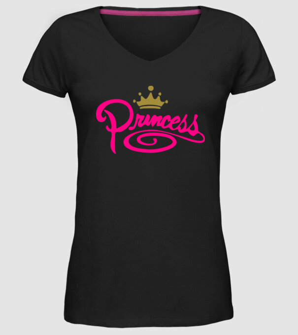 Princess model negru pe tricou