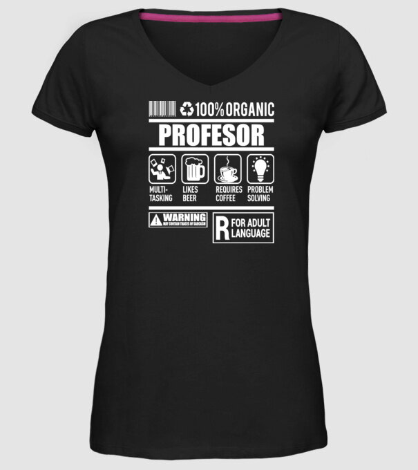 PROFESOR model negru pe tricou