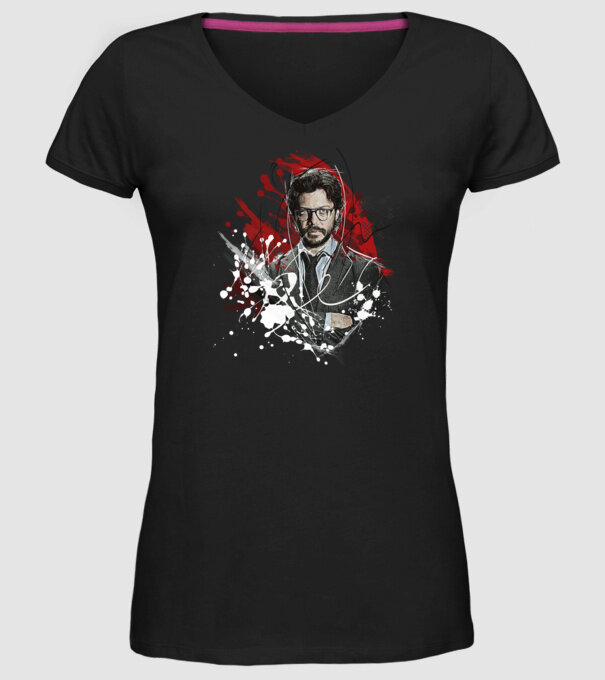 professor poster model negru pe tricou