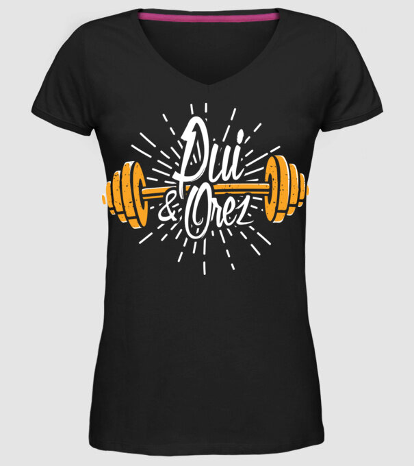 Pui & orez model negru pe tricou